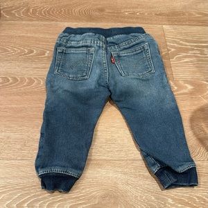 Levi’s toddler boy soft knit blue jeans joggers pants 18m